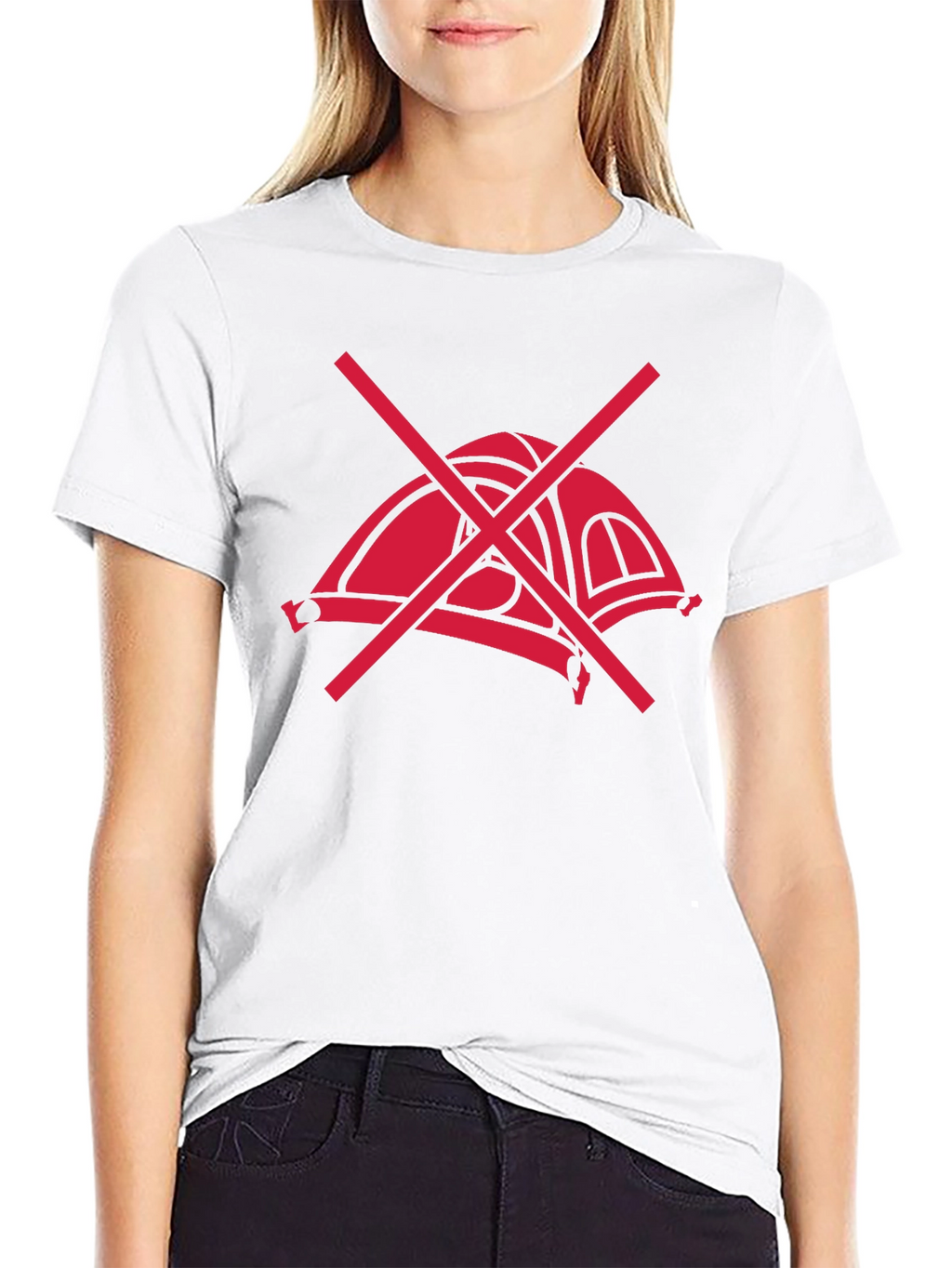 No Camping T-Shirt - Black Graphic Tee