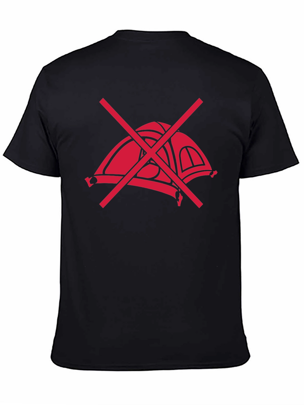 No Camping T-Shirt - Black Graphic Tee