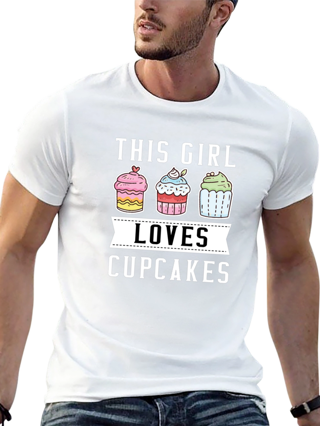 This Girl Loves Cupcakes Graphic T-Shirt