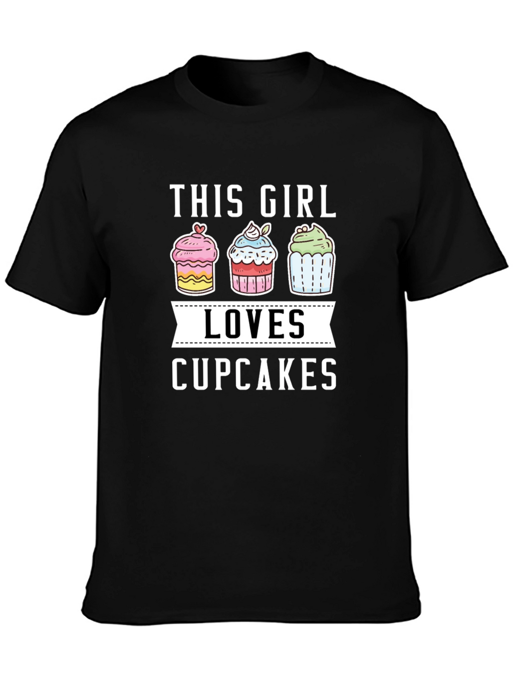This Girl Loves Cupcakes Graphic T-Shirt