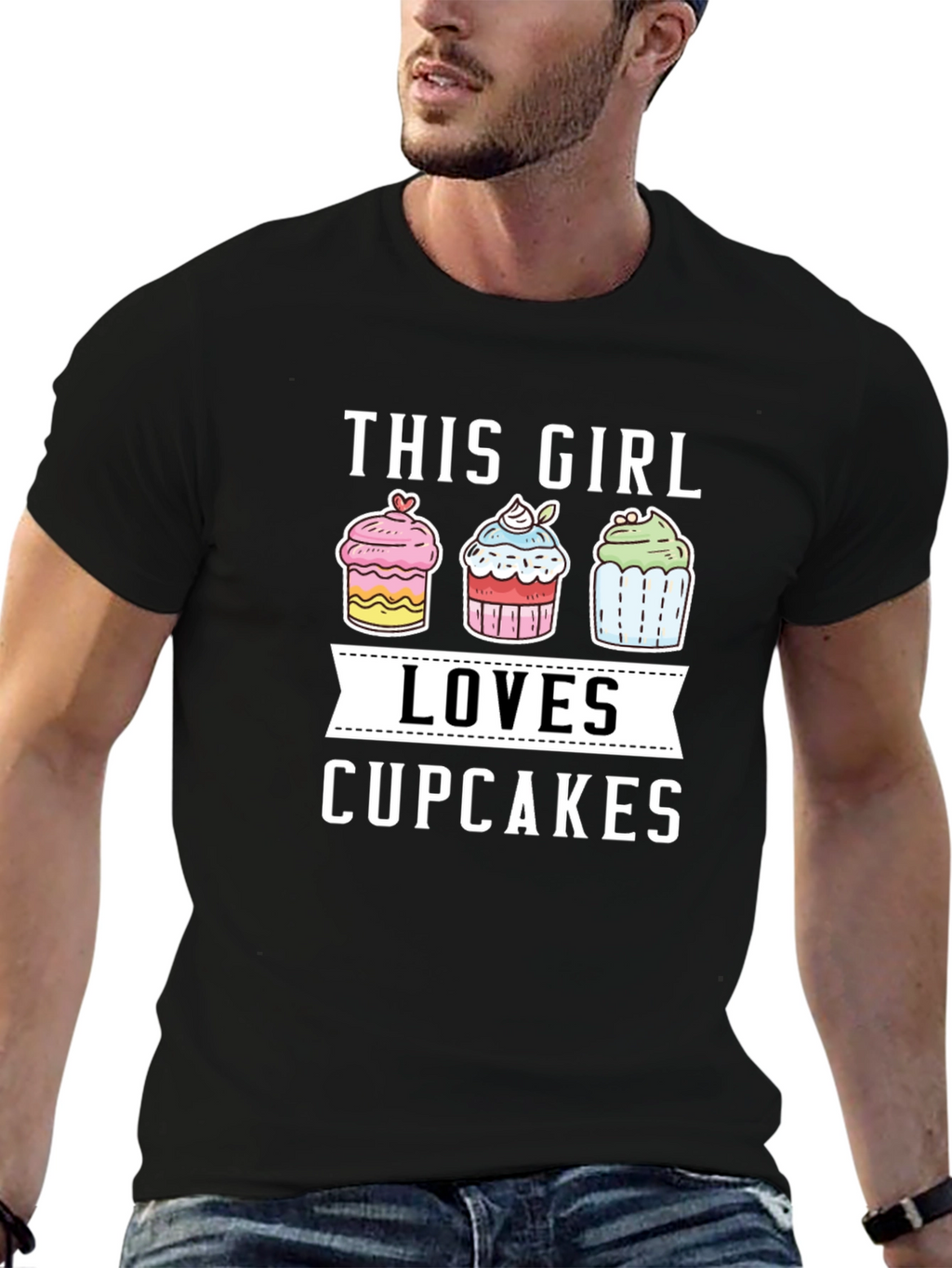 This Girl Loves Cupcakes Graphic T-Shirt