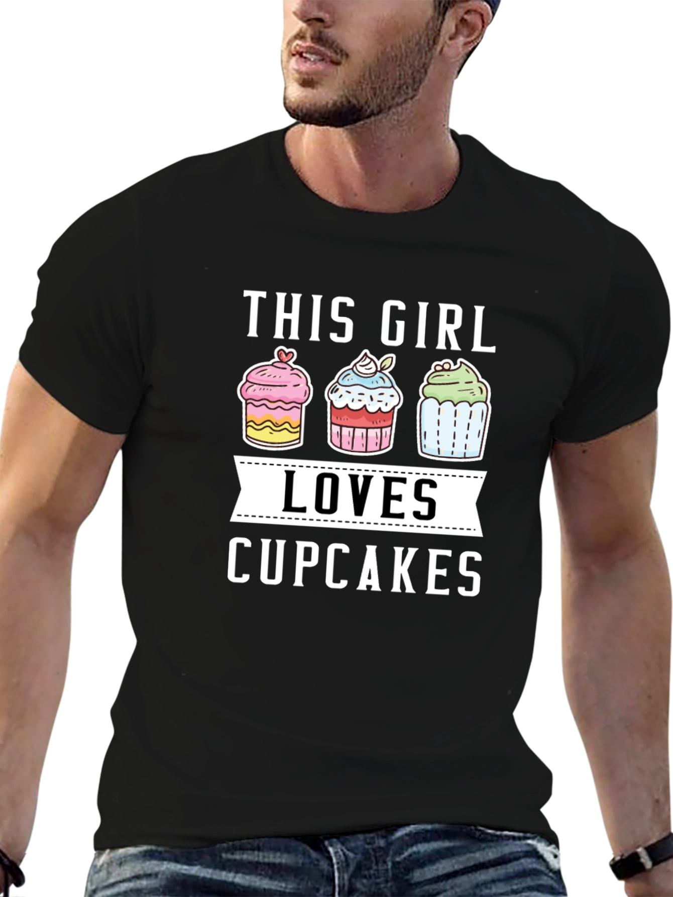 This Girl Loves Cupcakes Graphic T-Shirt