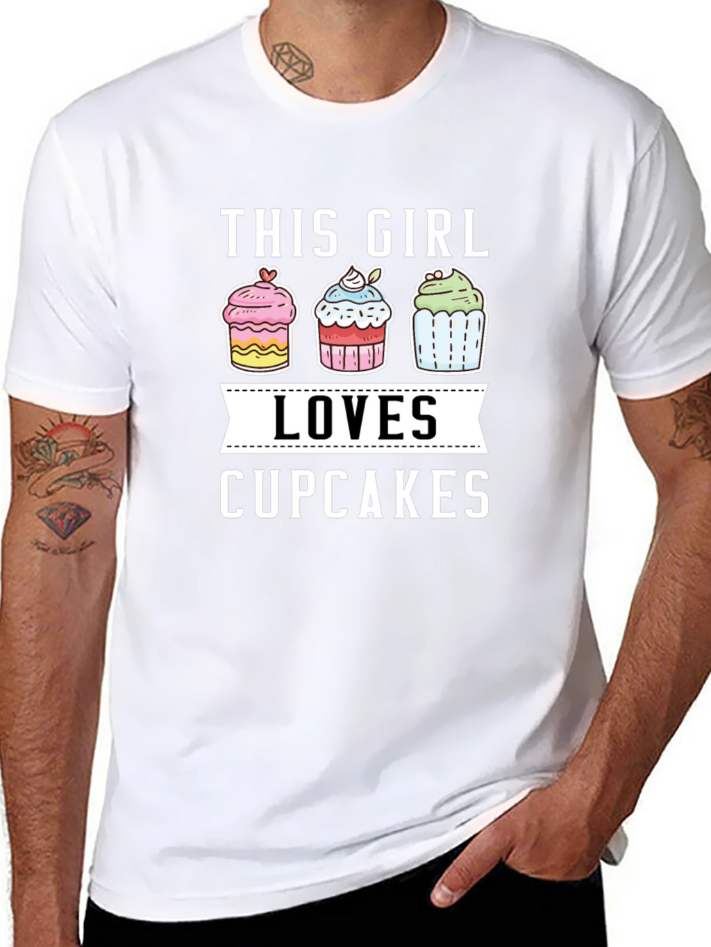 This Girl Loves Cupcakes Graphic T-Shirt