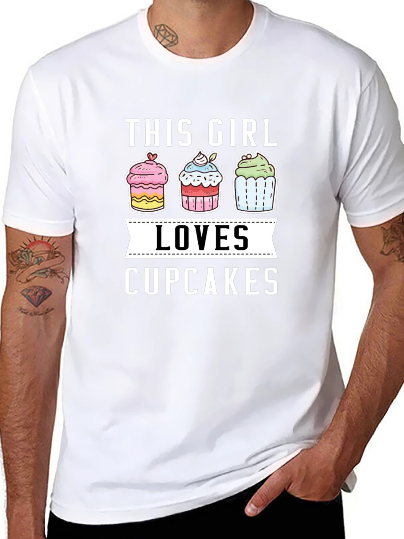 This Girl Loves Cupcakes Graphic T-Shirt