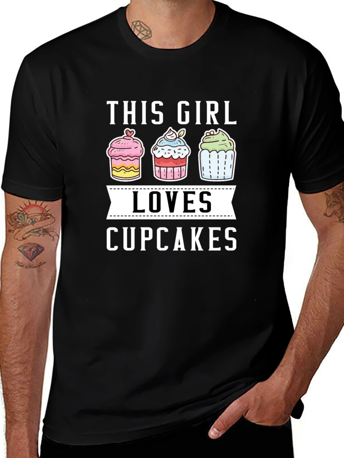 This Girl Loves Cupcakes Graphic T-Shirt