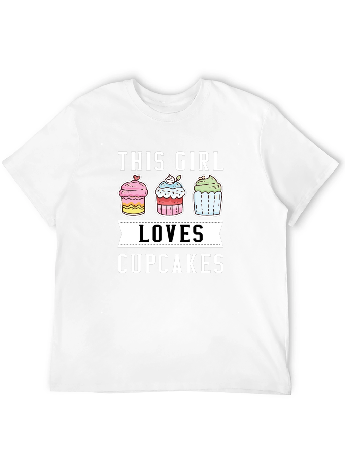 This Girl Loves Cupcakes Graphic T-Shirt