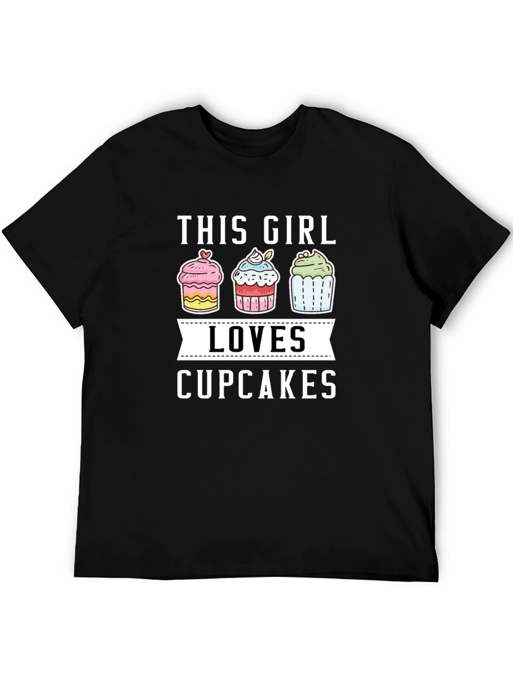 This Girl Loves Cupcakes Graphic T-Shirt
