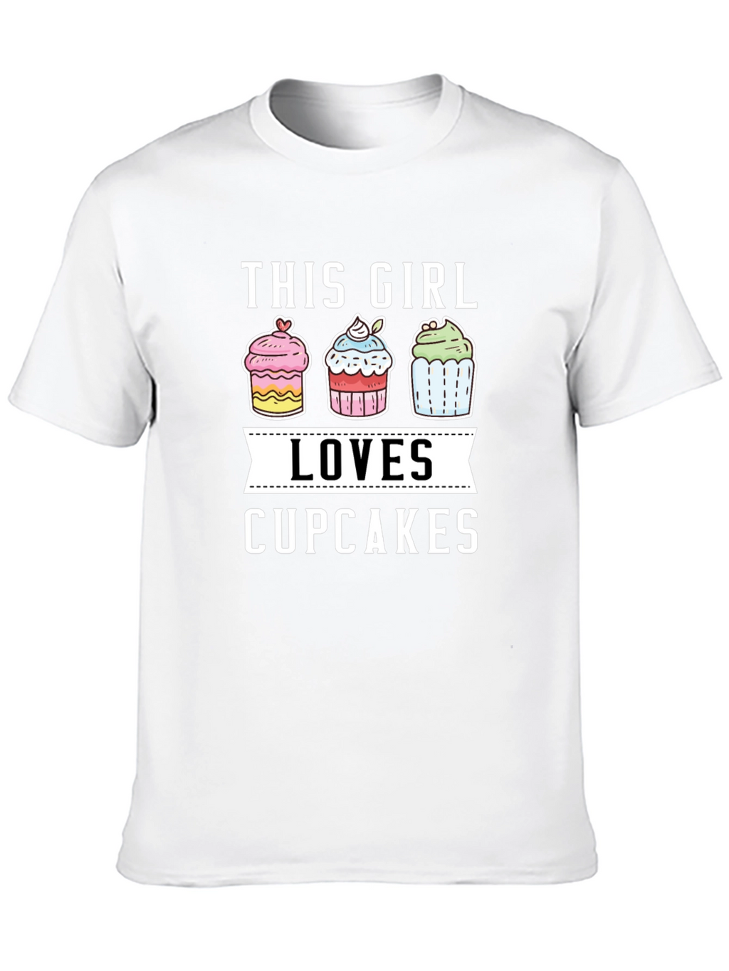 This Girl Loves Cupcakes Graphic T-Shirt