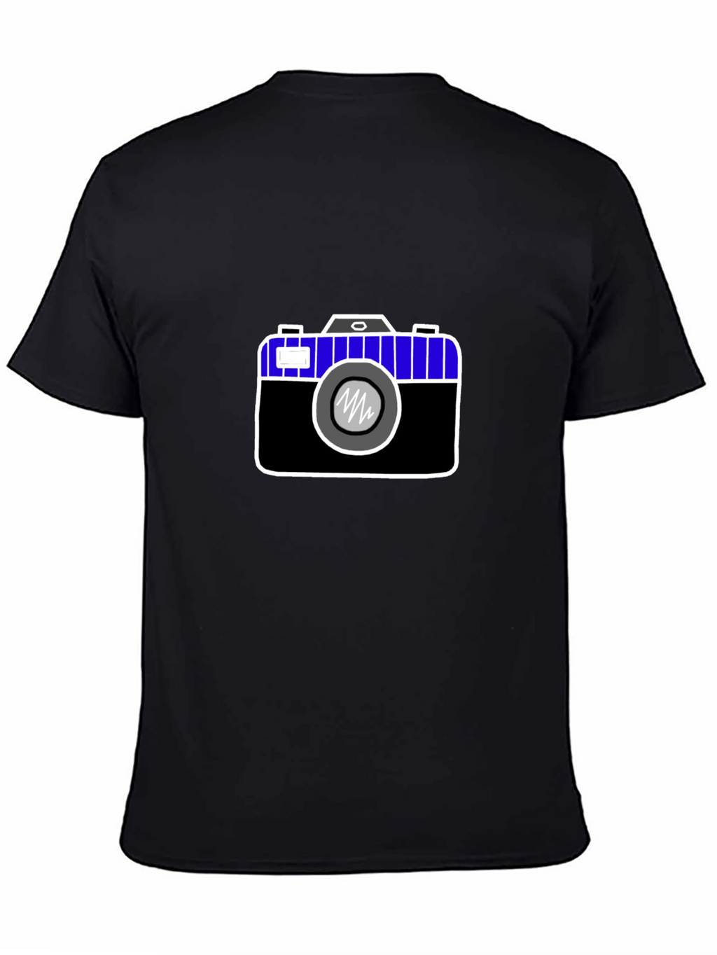 Camera Graphic Print Black Tee
