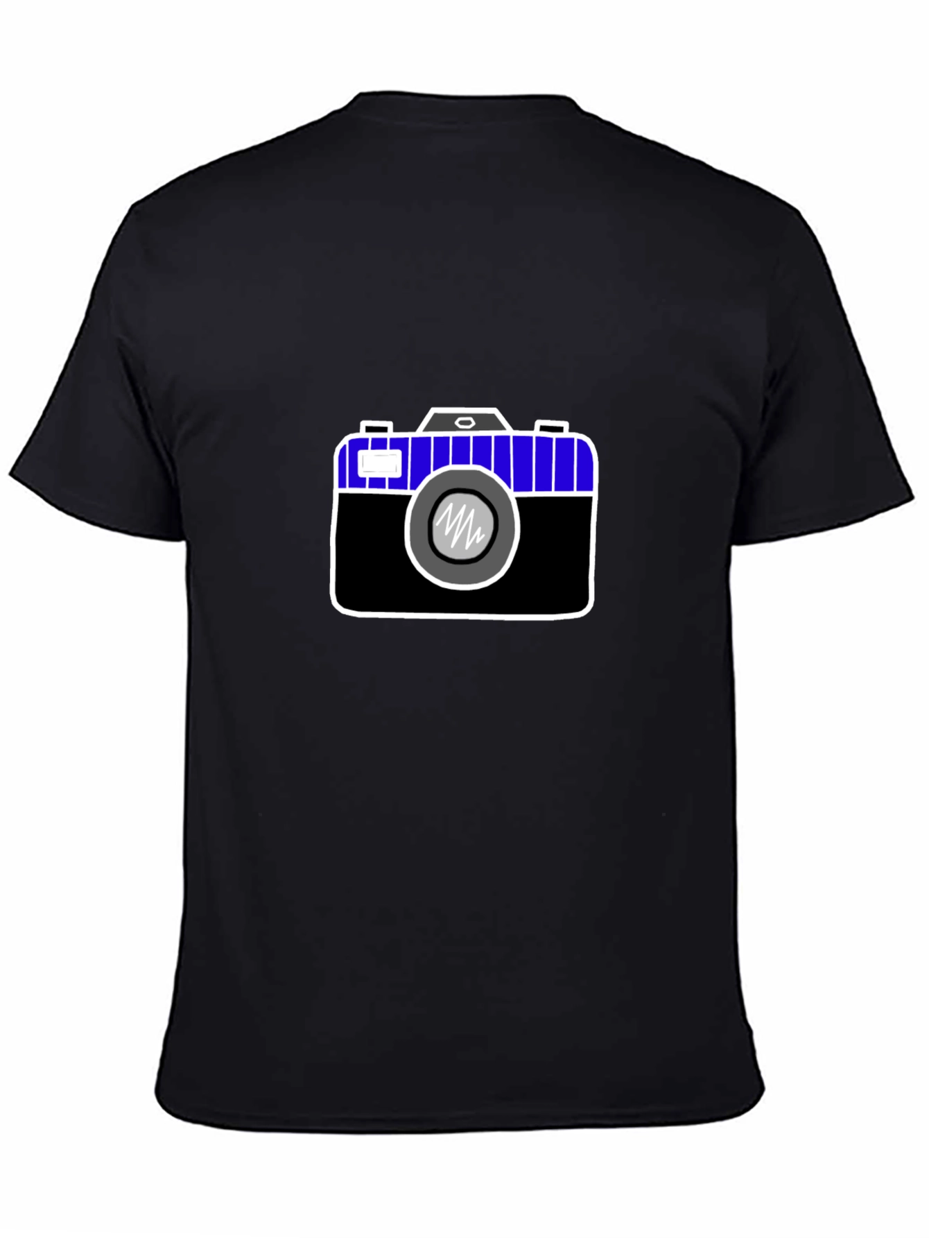 Camera Graphic Print Black Tee