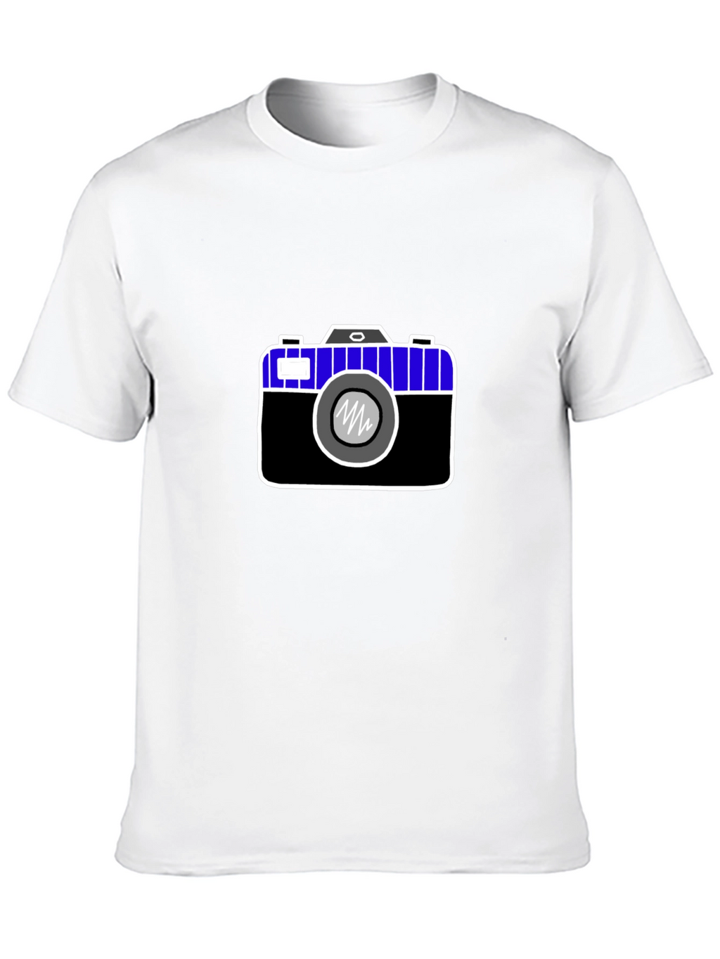 Camera Graphic Print Black Tee