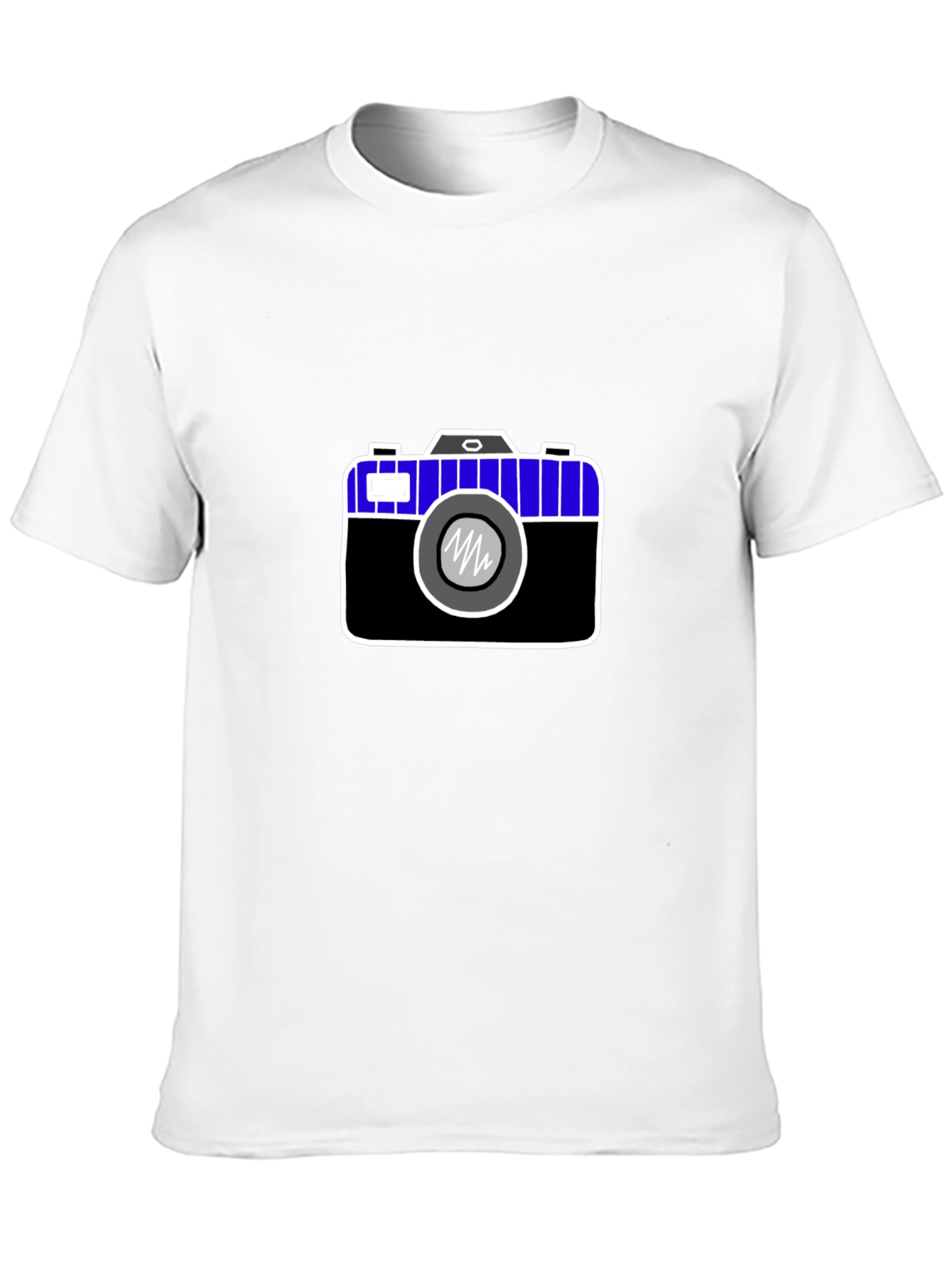 Camera Graphic Print Black Tee