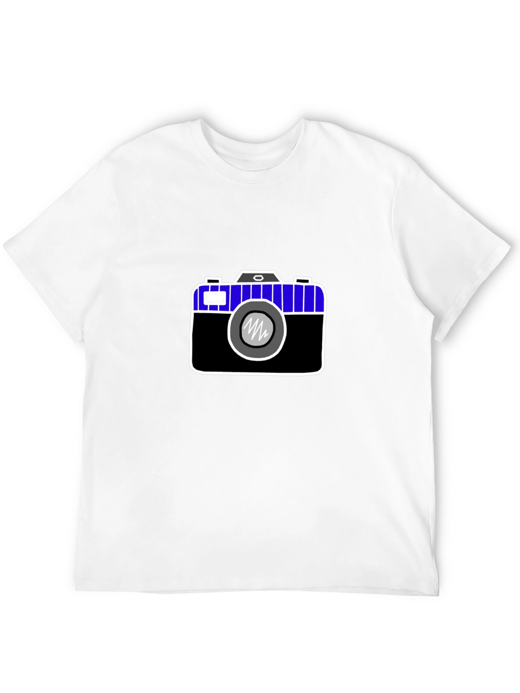 Camera Graphic Print Black Tee