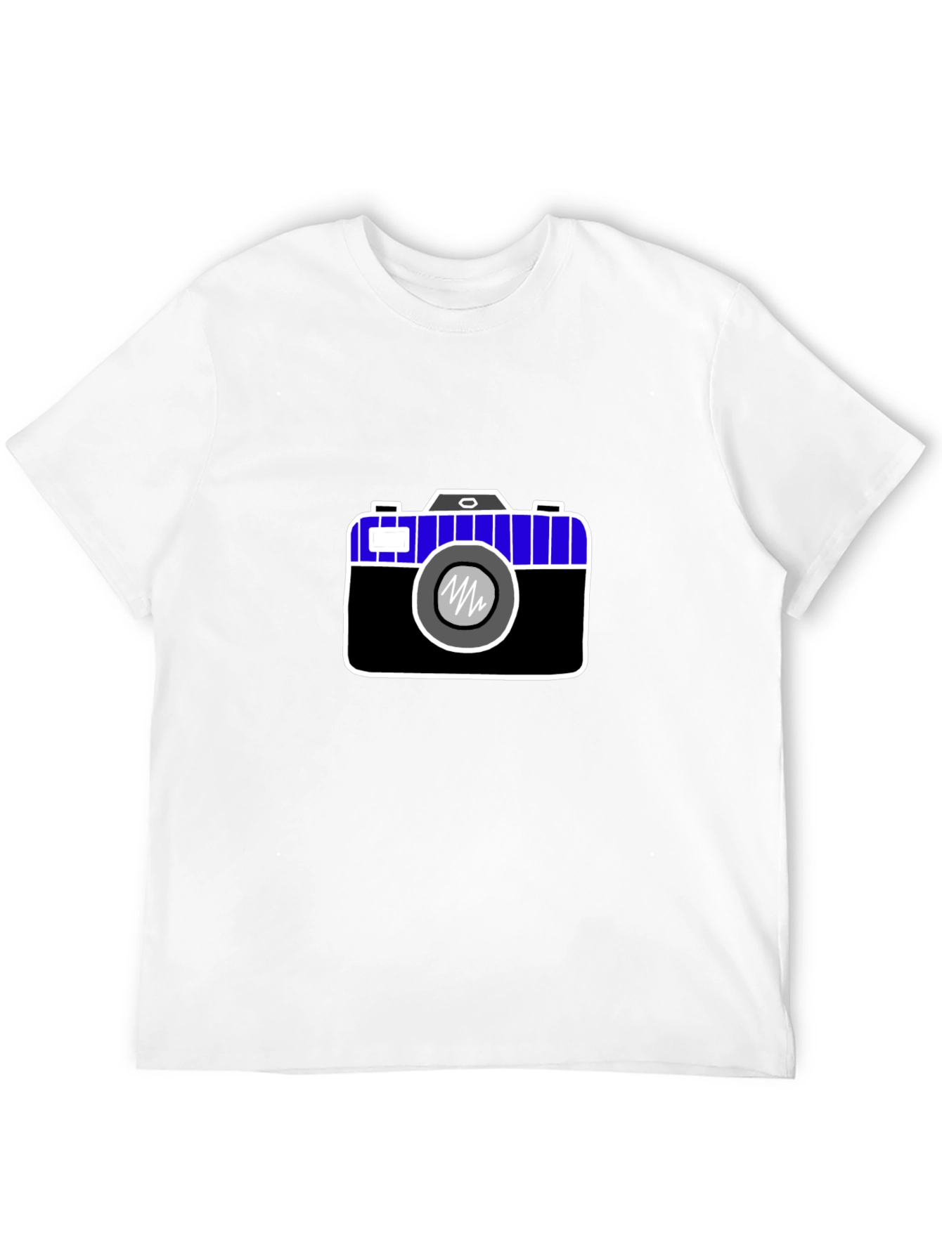 Camera Graphic Print Black Tee