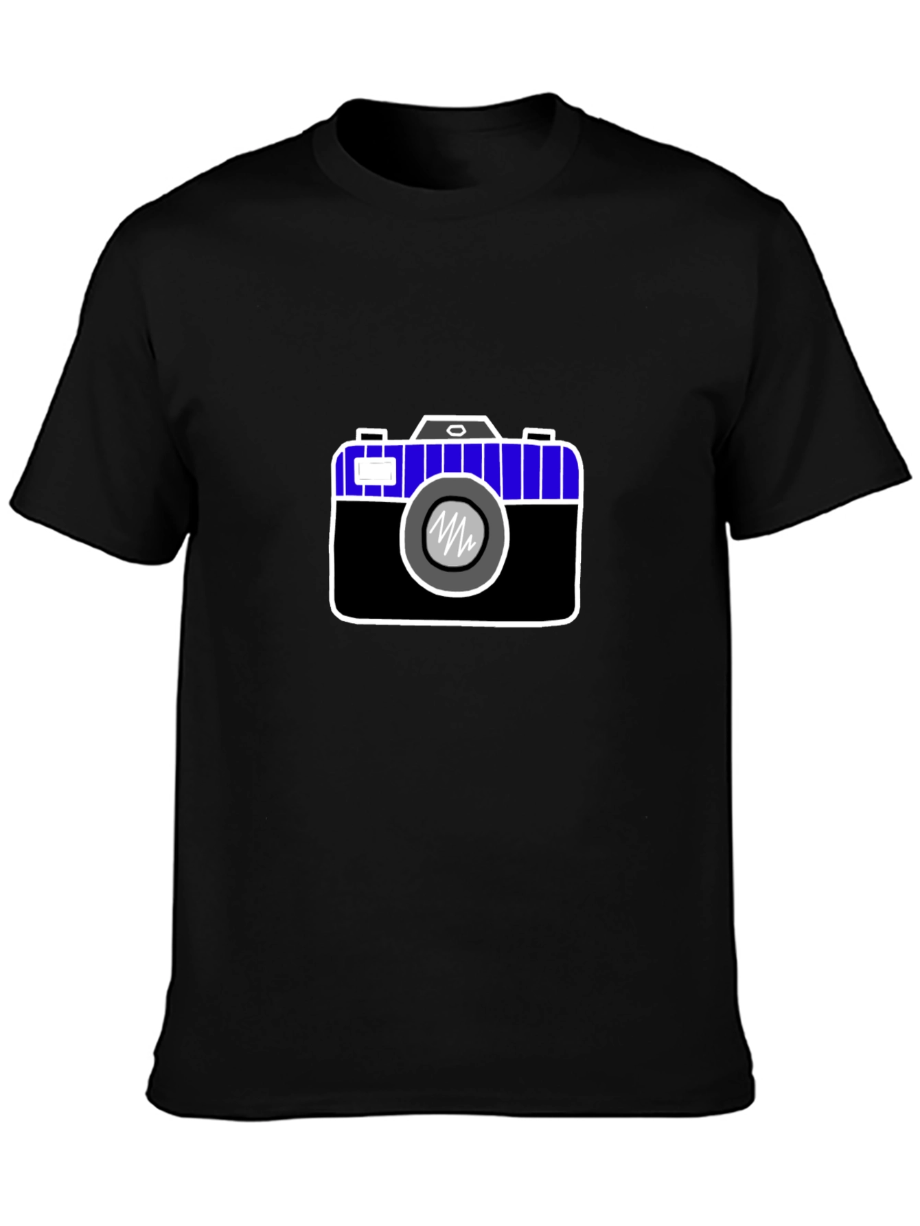 Camera Graphic Print Black Tee