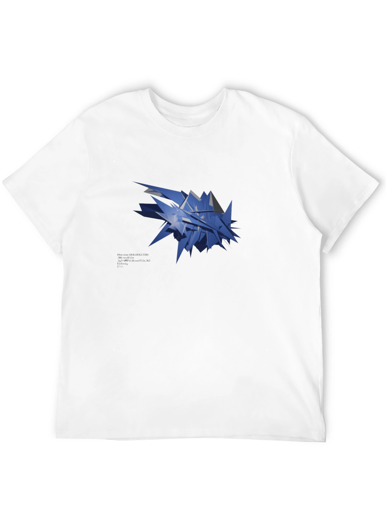 Abstract Geometric Design Black T-Shirt