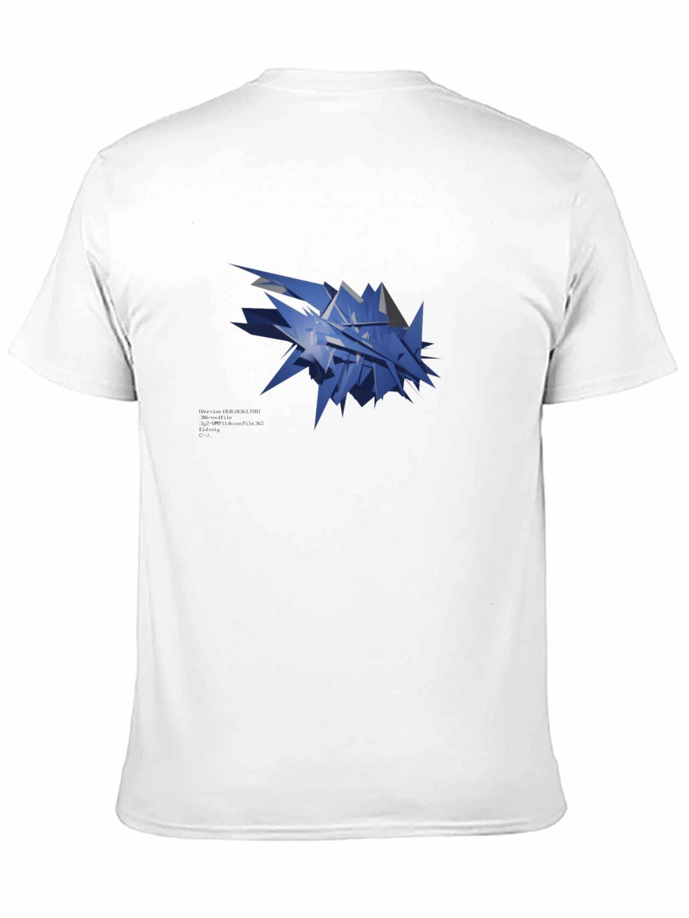Abstract Geometric Design Black T-Shirt