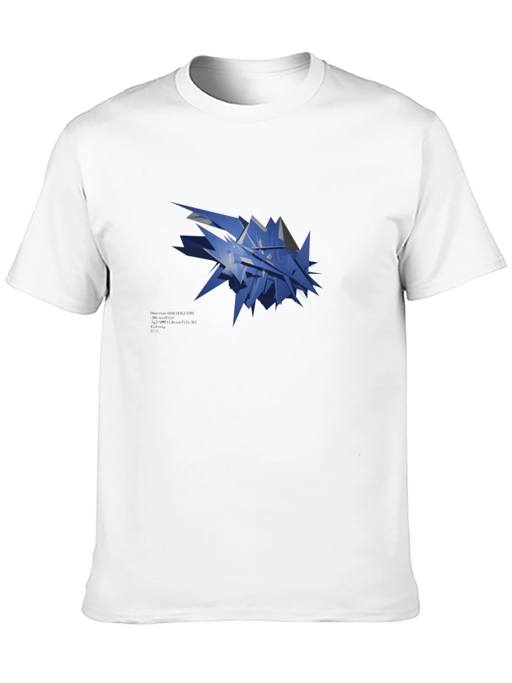 Abstract Geometric Design Black T-Shirt
