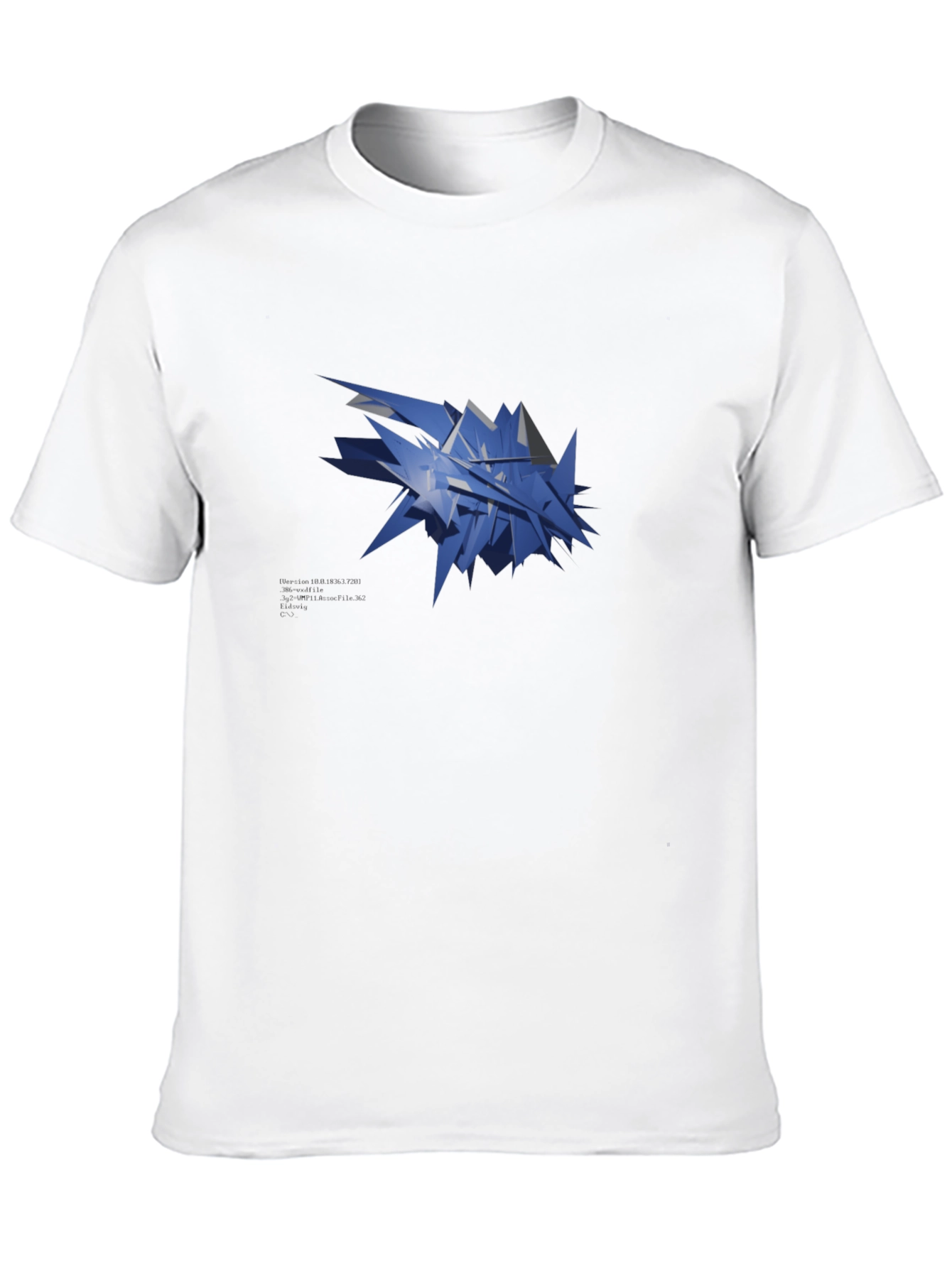 Abstract Geometric Design Black T-Shirt