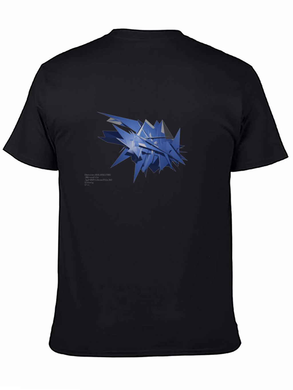 Abstract Geometric Design Black T-Shirt