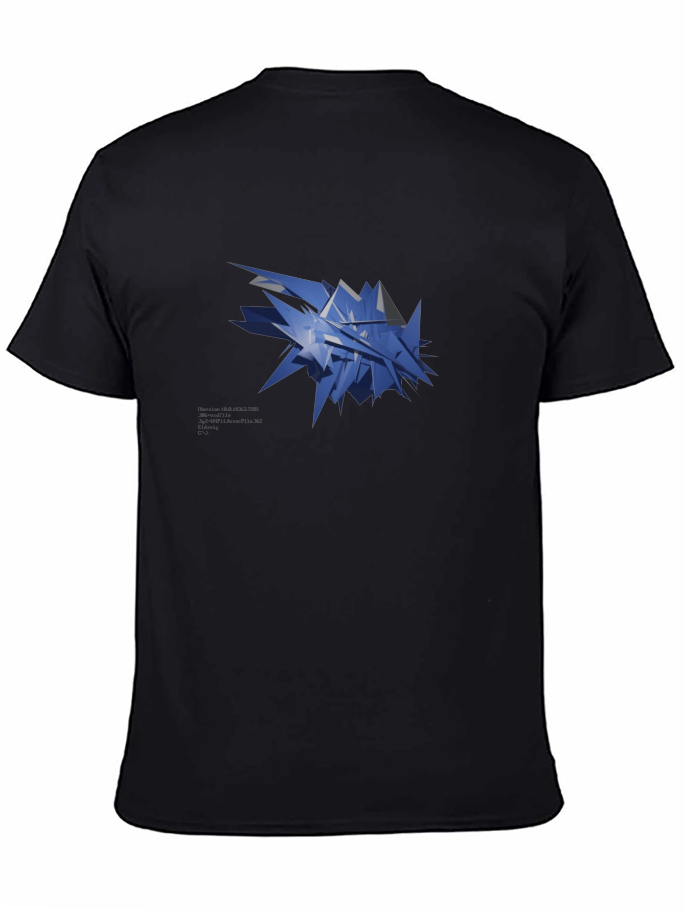 Abstract Geometric Design Black T-Shirt