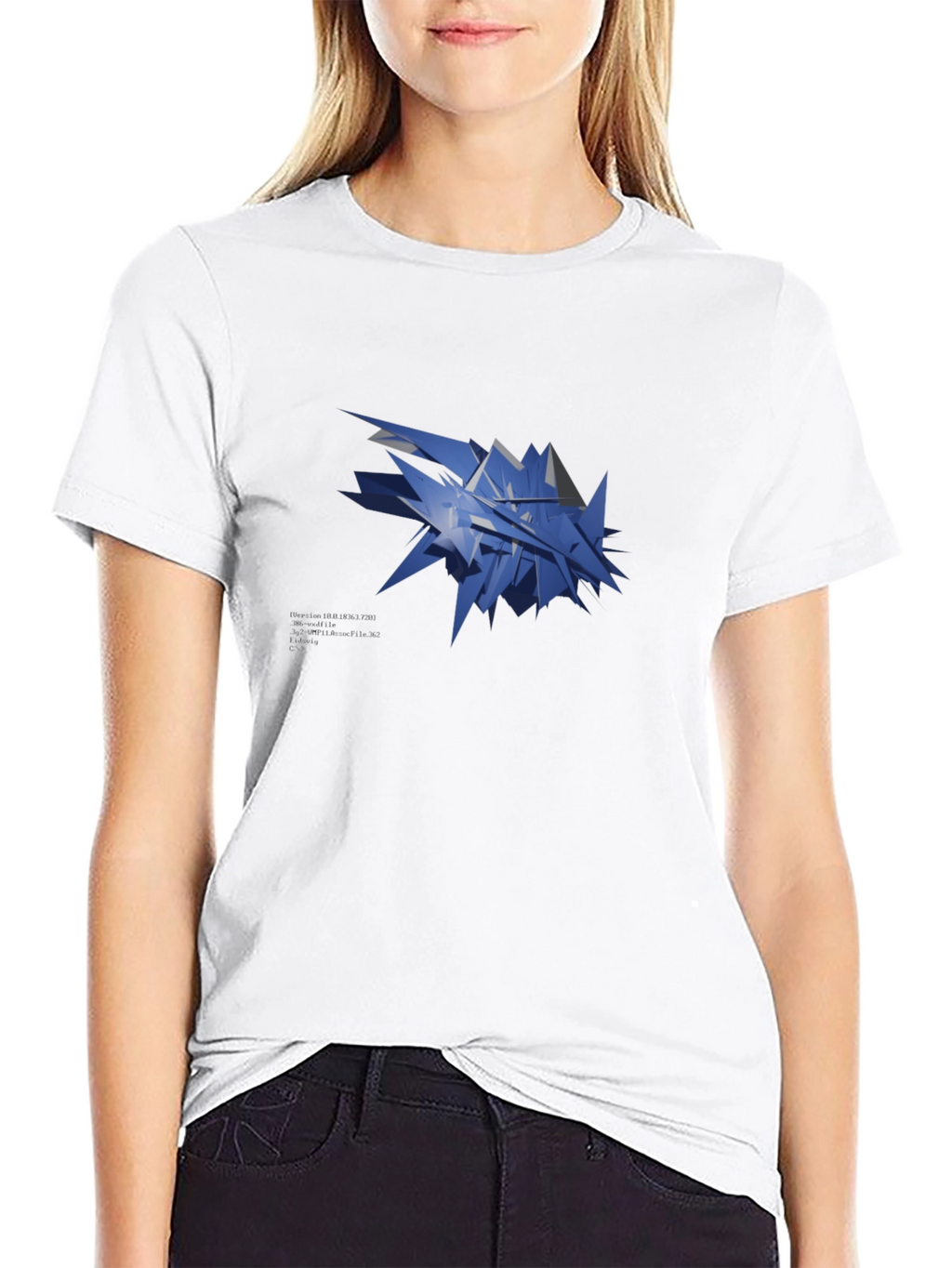Abstract Geometric Design Black T-Shirt