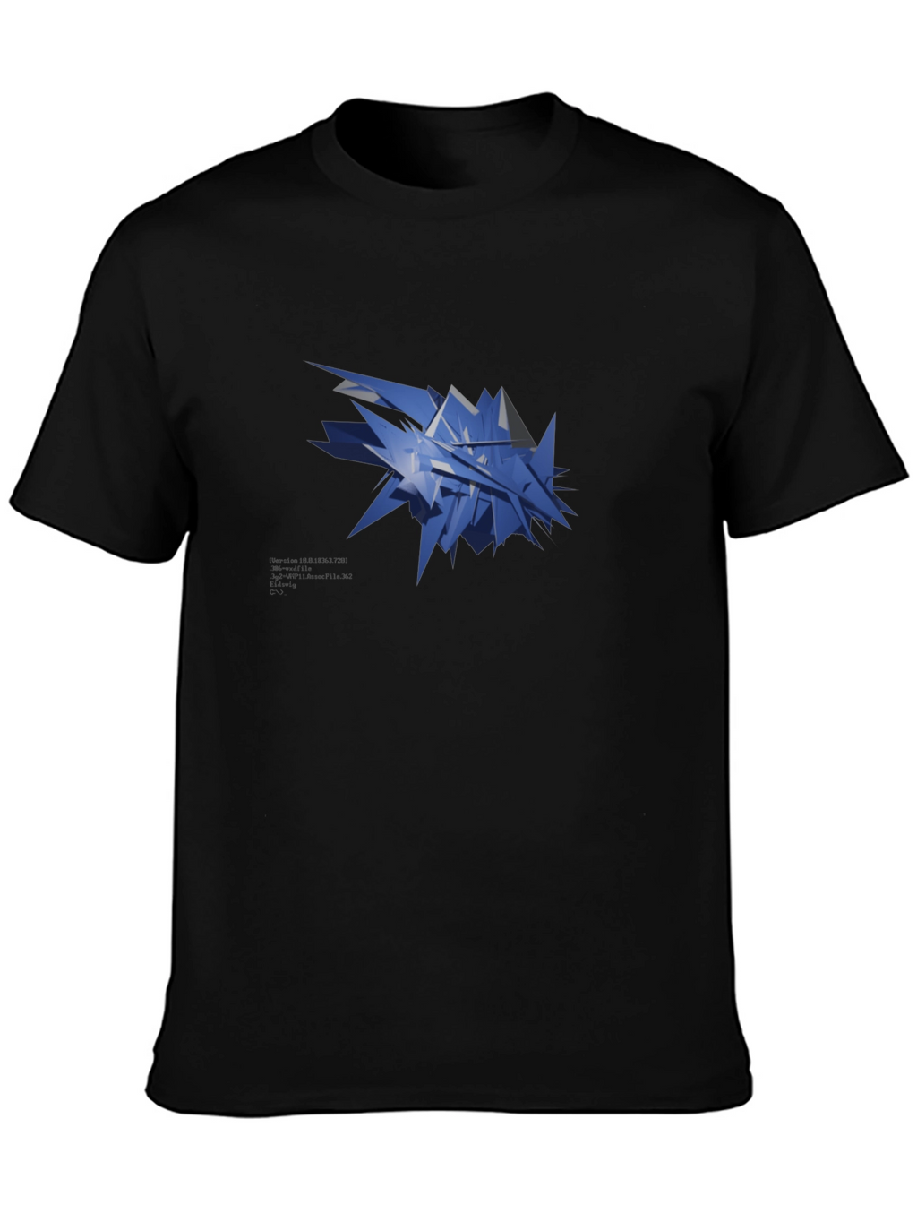 Abstract Geometric Design Black T-Shirt