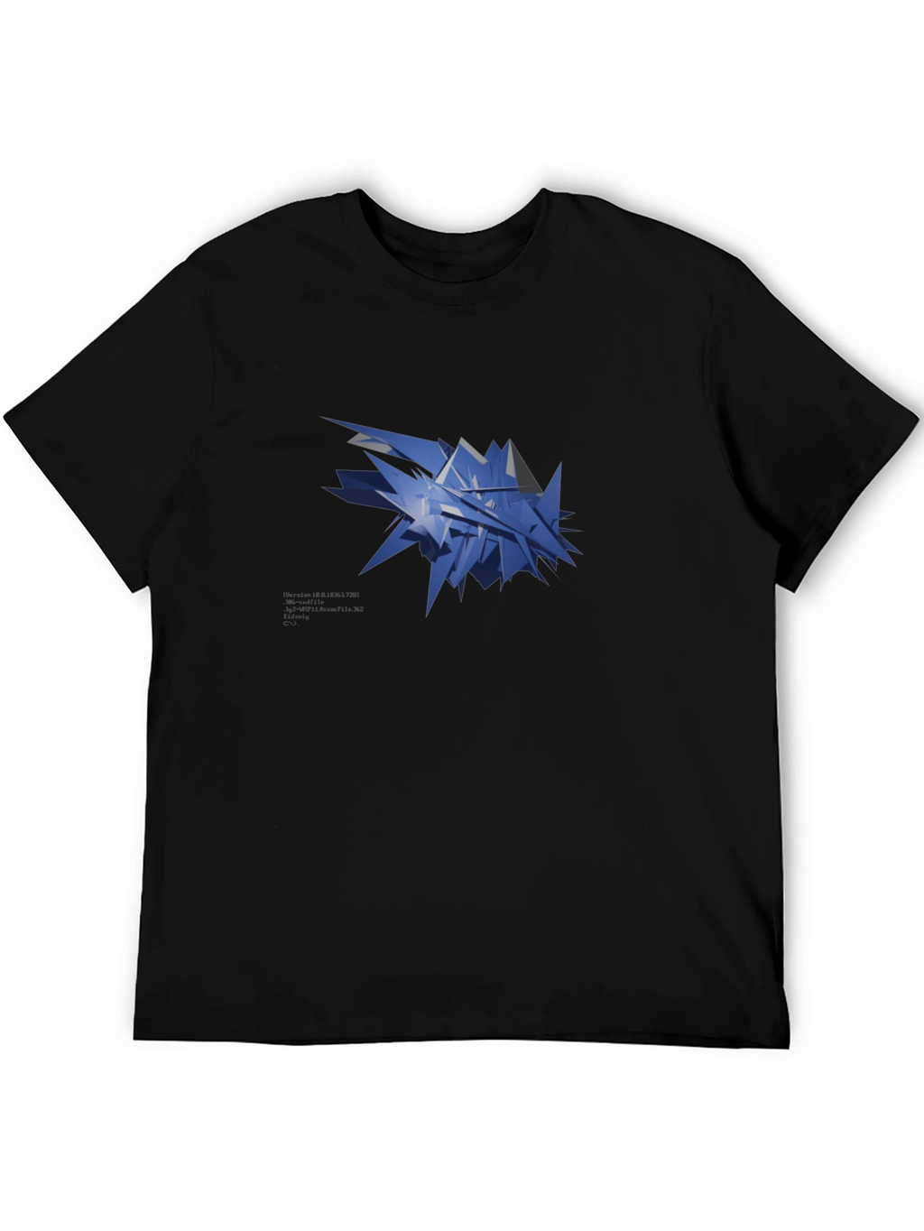 Abstract Geometric Design Black T-Shirt
