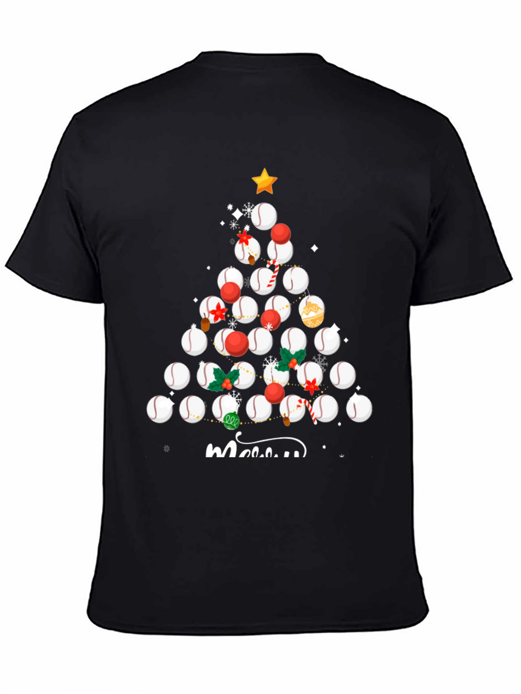 Baseball Christmas Tree T-Shirt