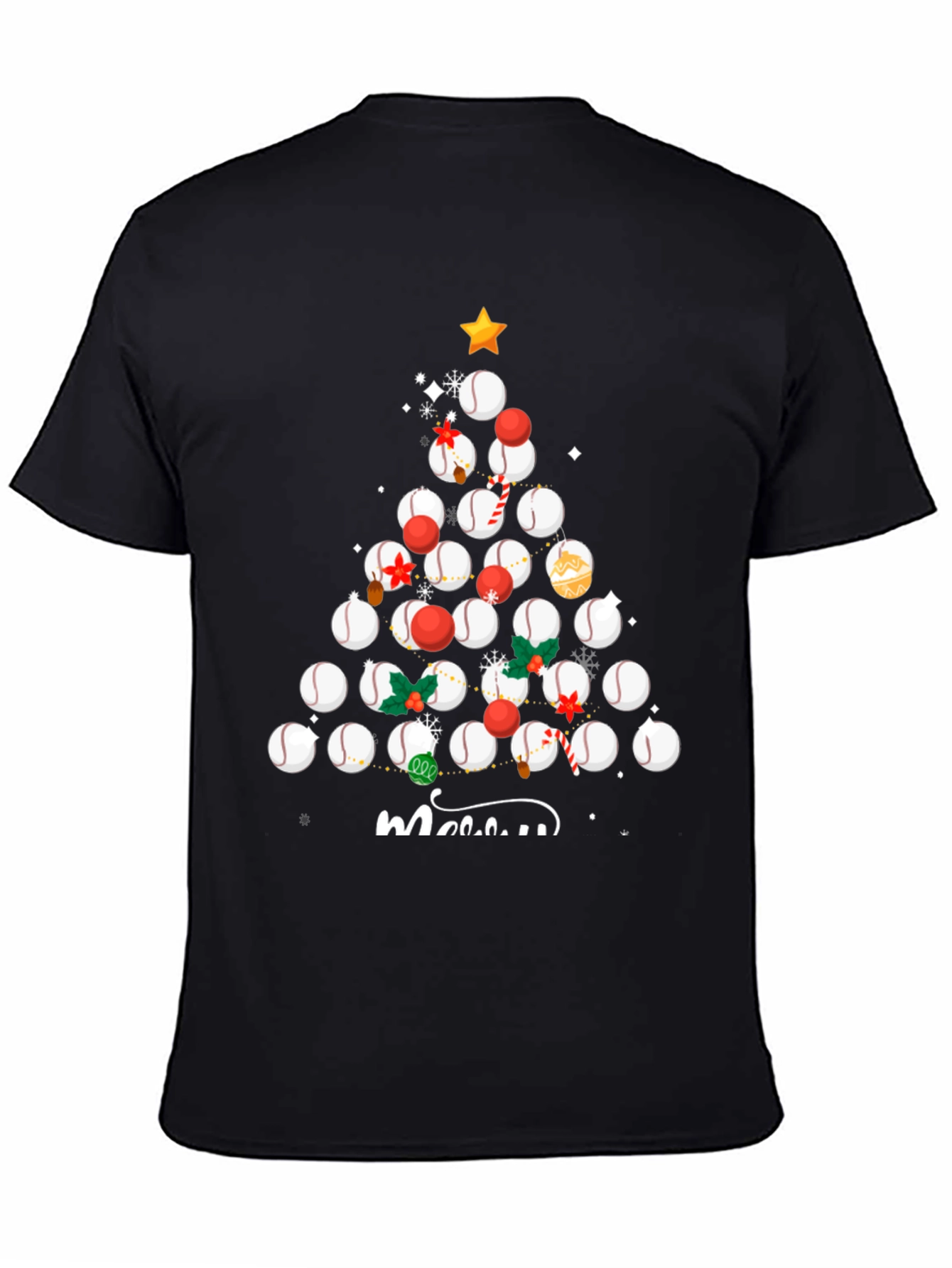 Baseball Christmas Tree T-Shirt