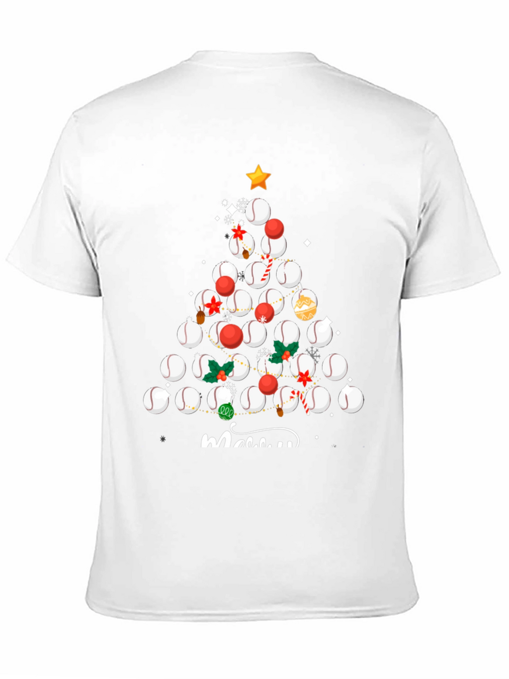 Baseball Christmas Tree T-Shirt