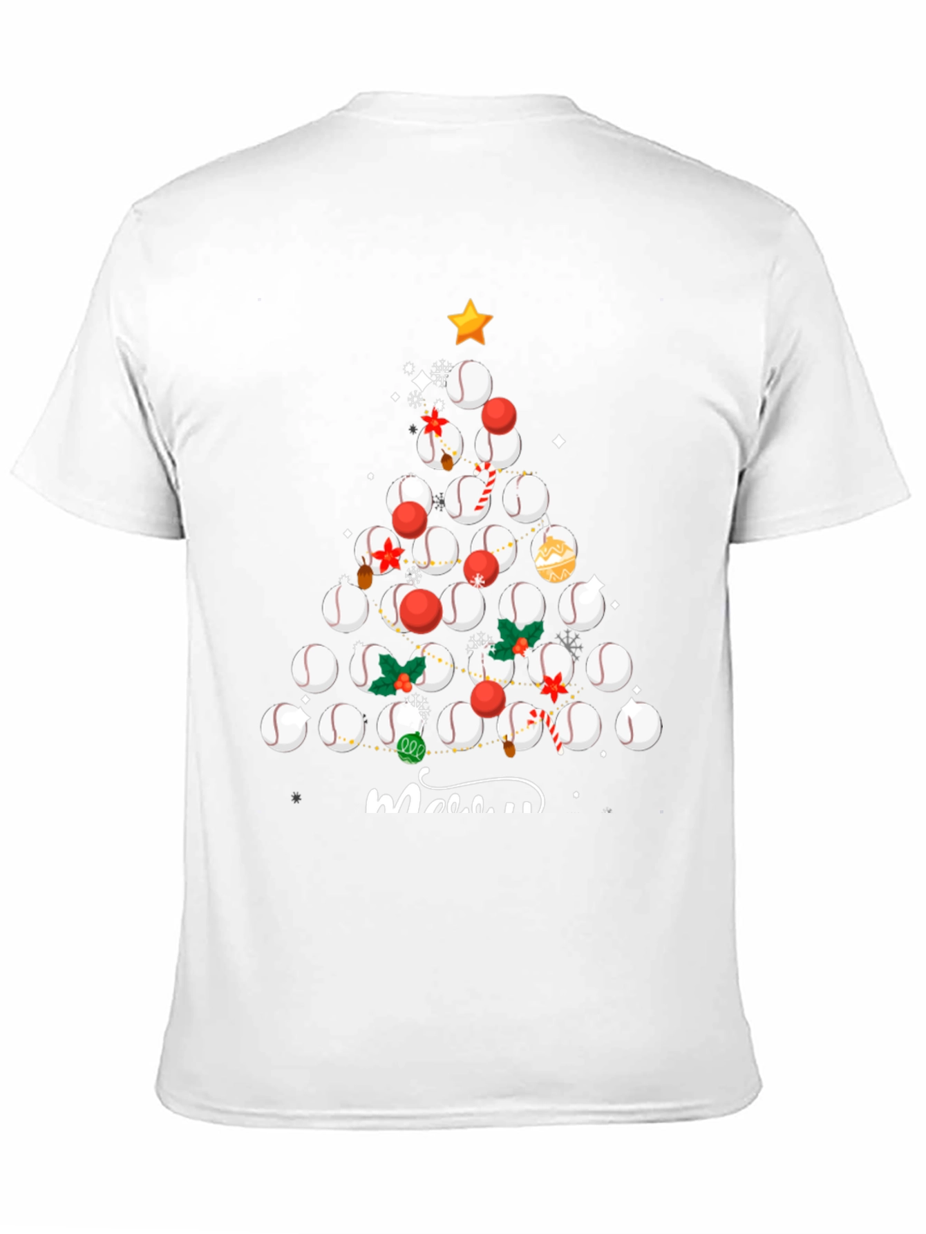 Baseball Christmas Tree T-Shirt