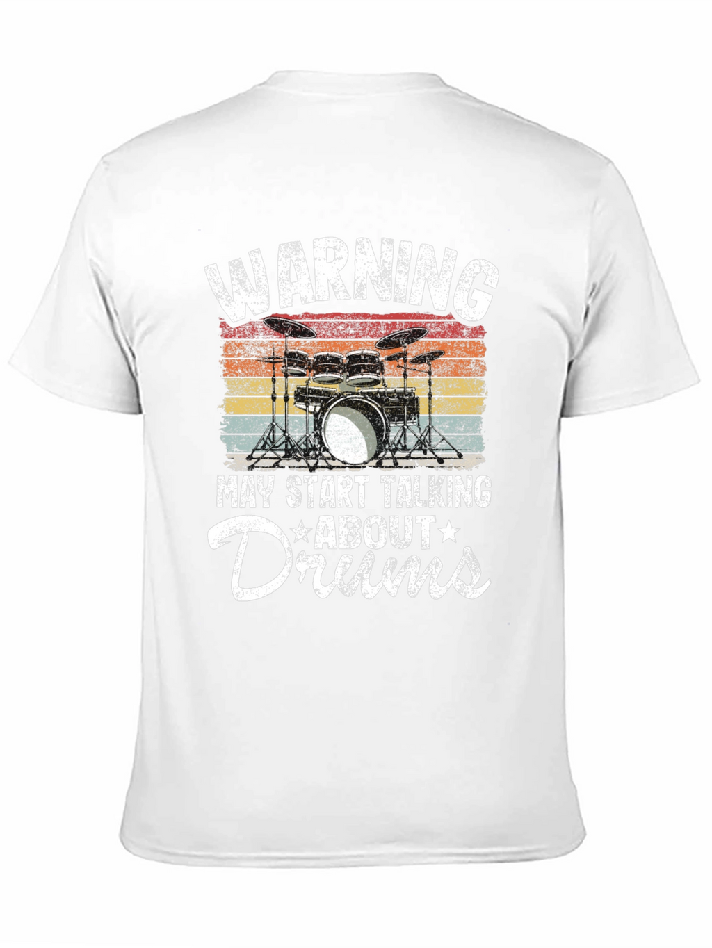 Warning Drums Graphic Tee - Musician T-Shirt