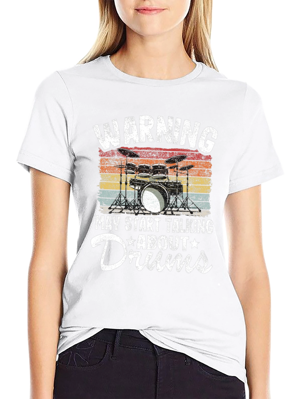 Warning Drums Graphic Tee - Musician T-Shirt