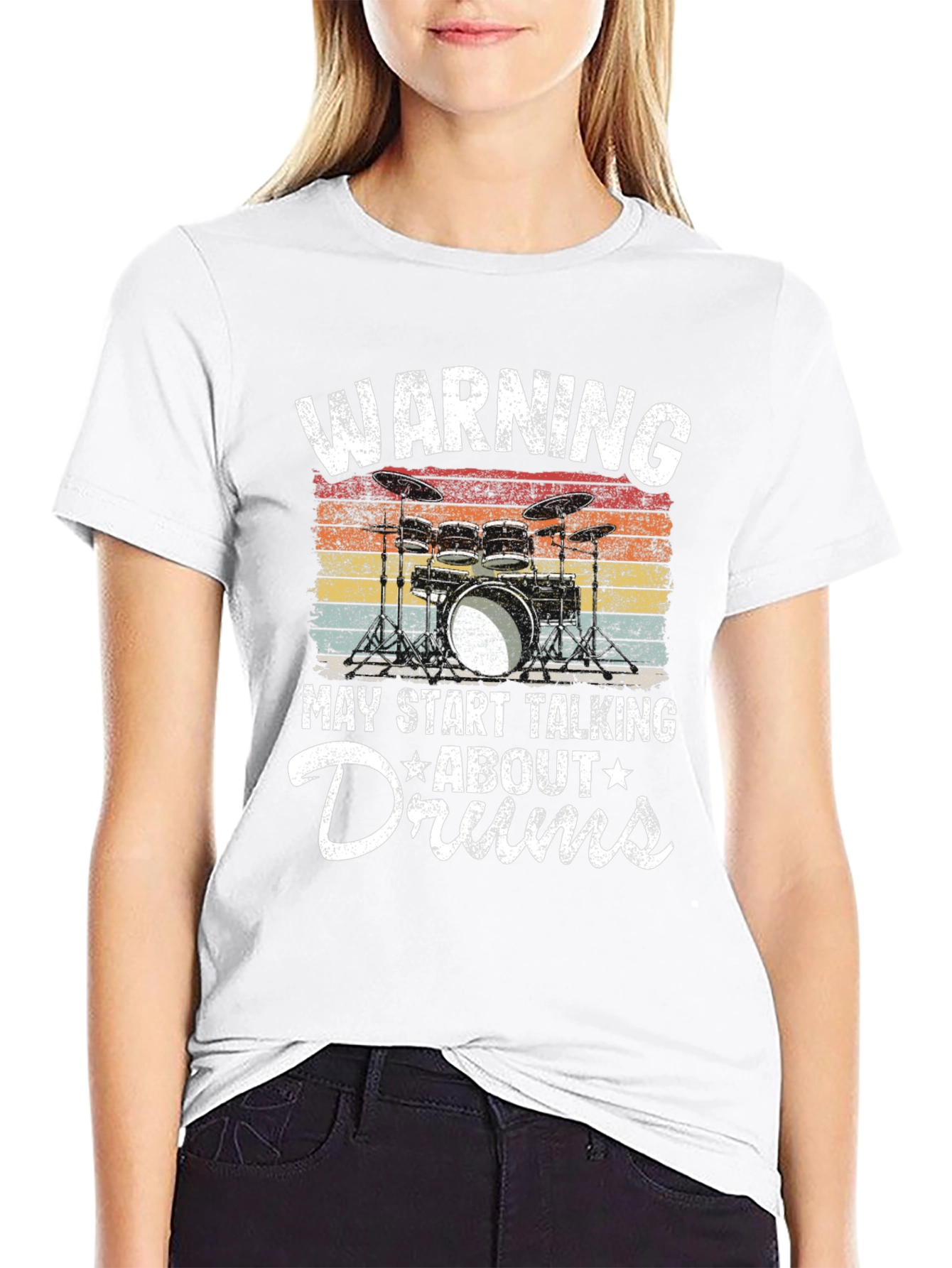 Warning Drums Graphic Tee - Musician T-Shirt