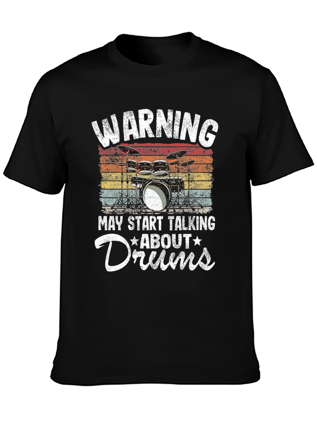 Warning Drums Graphic Tee - Musician T-Shirt