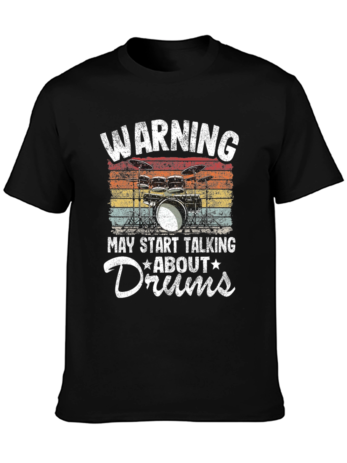 Warning Drums Graphic Tee - Musician T-Shirt