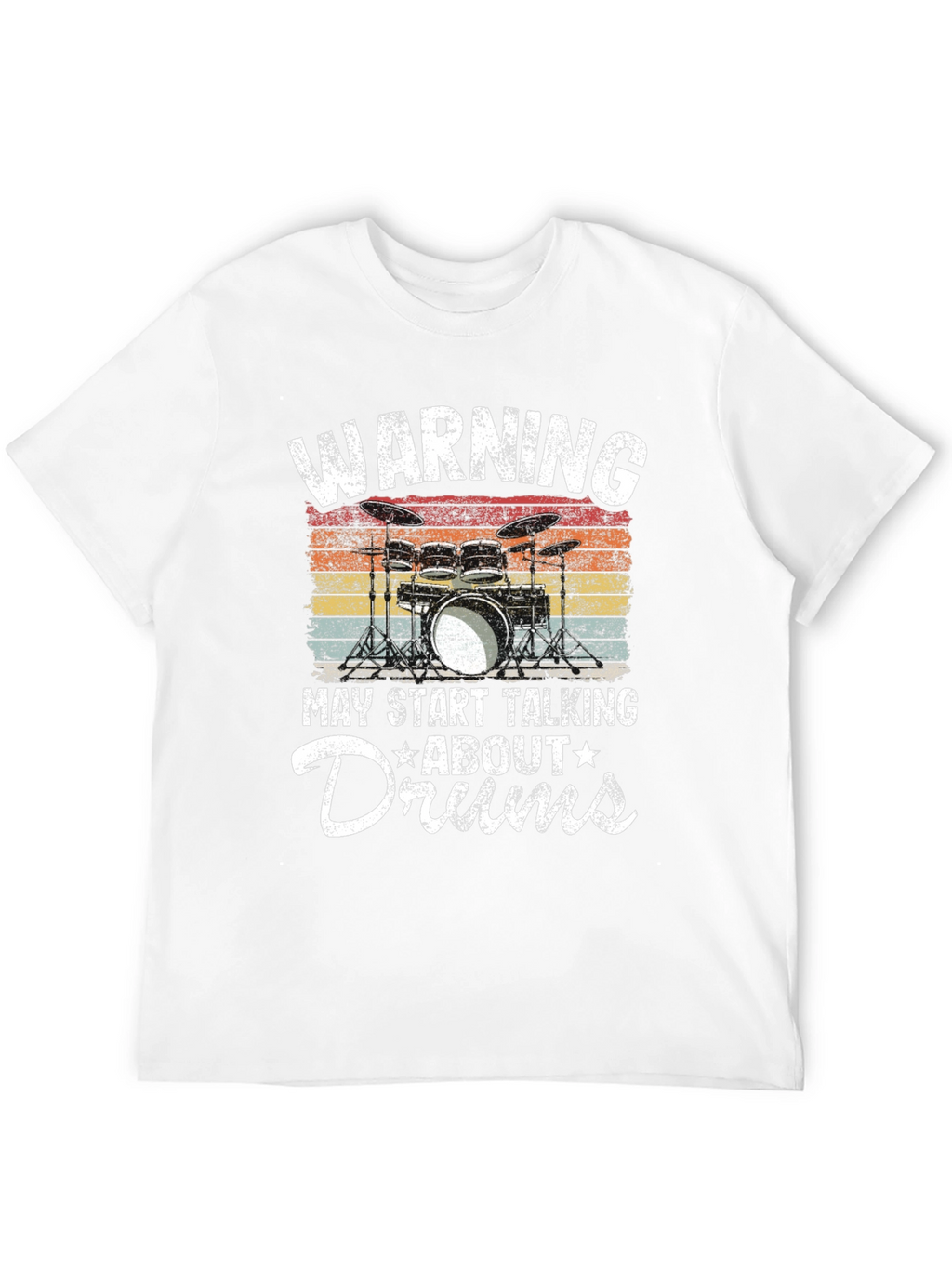 Warning Drums Graphic Tee - Musician T-Shirt