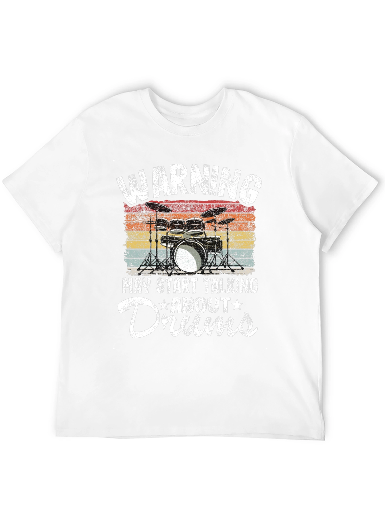 Warning Drums Graphic Tee - Musician T-Shirt