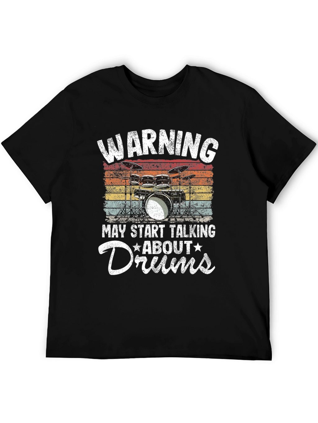 Warning Drums Graphic Tee - Musician T-Shirt