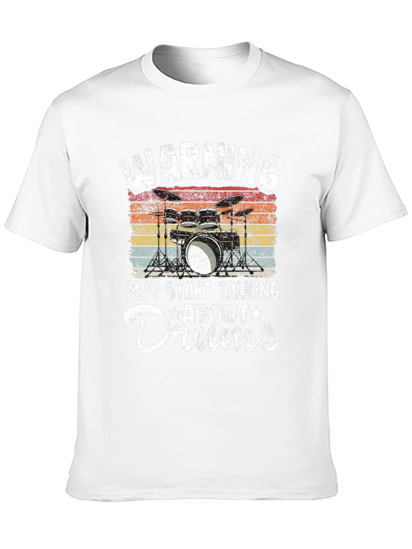 Warning Drums Graphic Tee - Musician T-Shirt