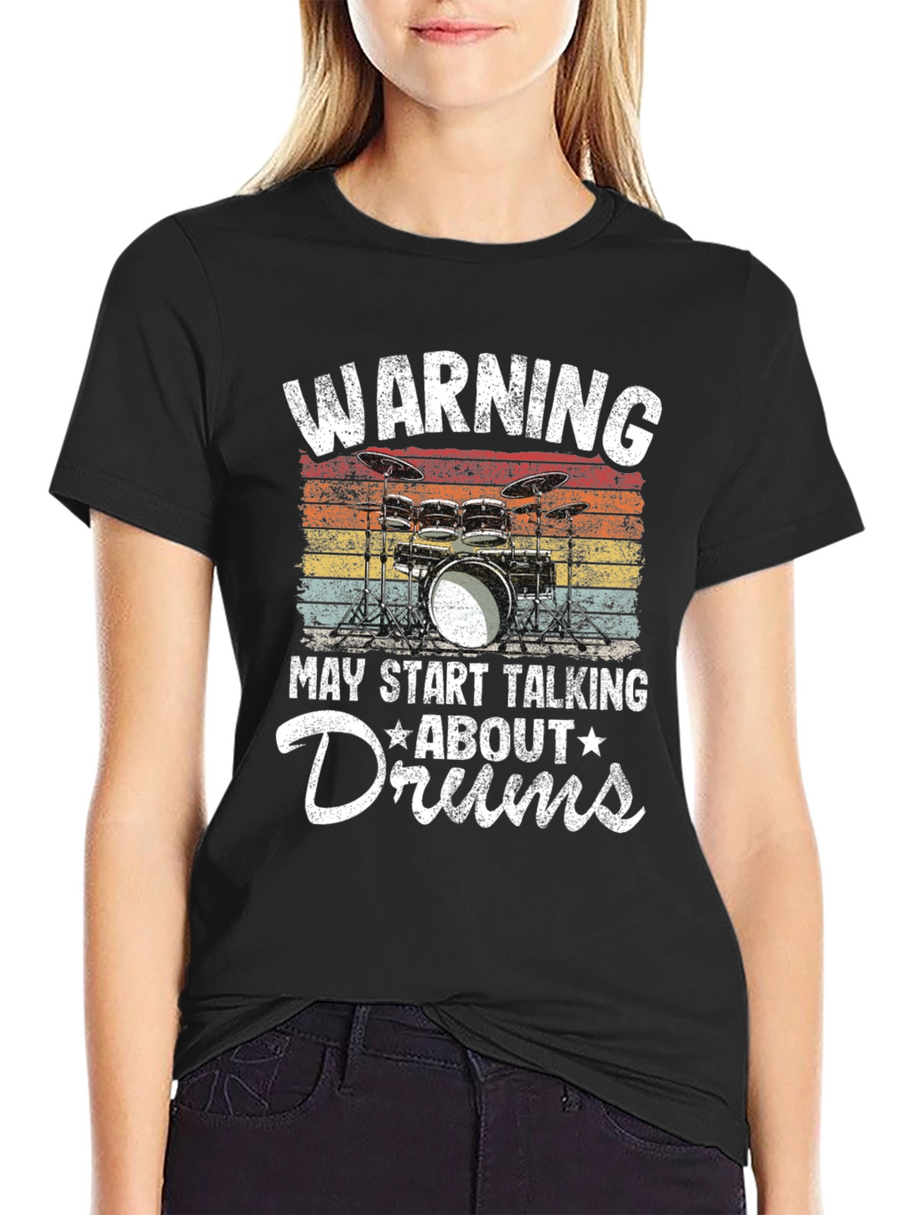 Warning Drums Graphic Tee - Musician T-Shirt