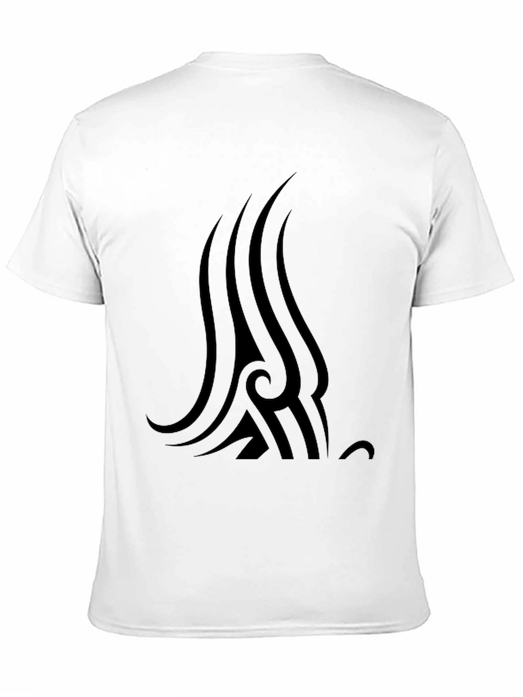 Mens Black T-Shirt with Tribal Graphic Print