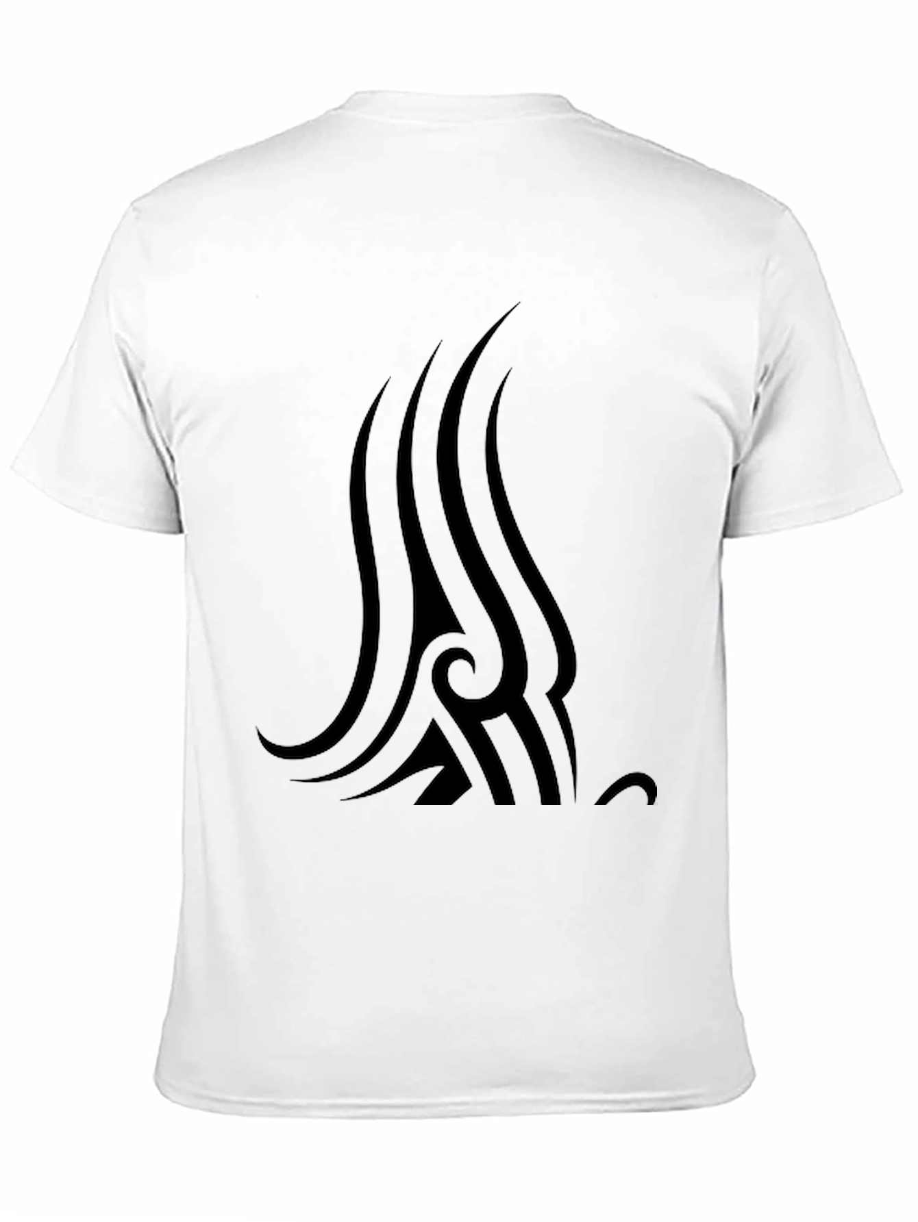 Mens Black T-Shirt with Tribal Graphic Print
