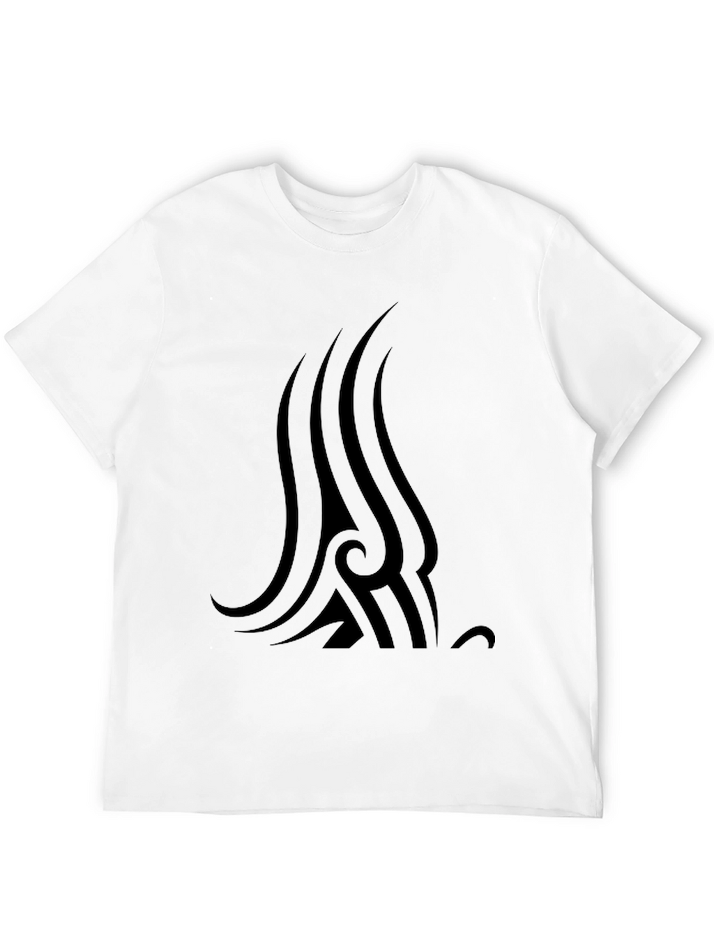 Mens Black T-Shirt with Tribal Graphic Print