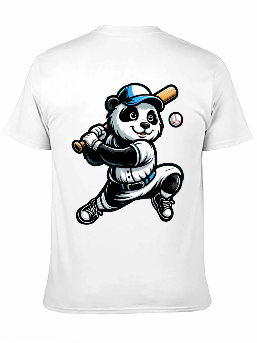 Panda Baseball Player Graphic Tee