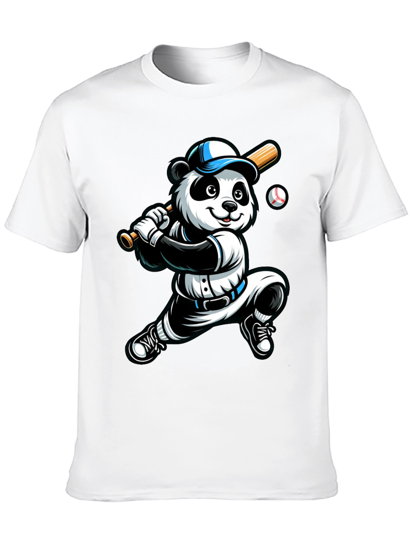 Panda Baseball Player Graphic Tee