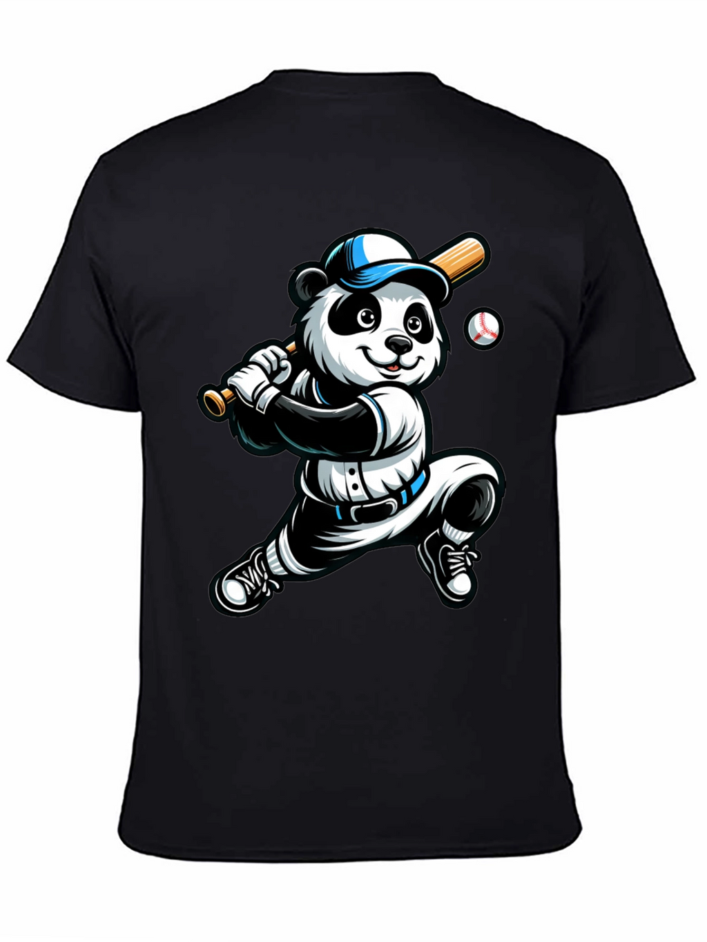 Panda Baseball Player Graphic Tee