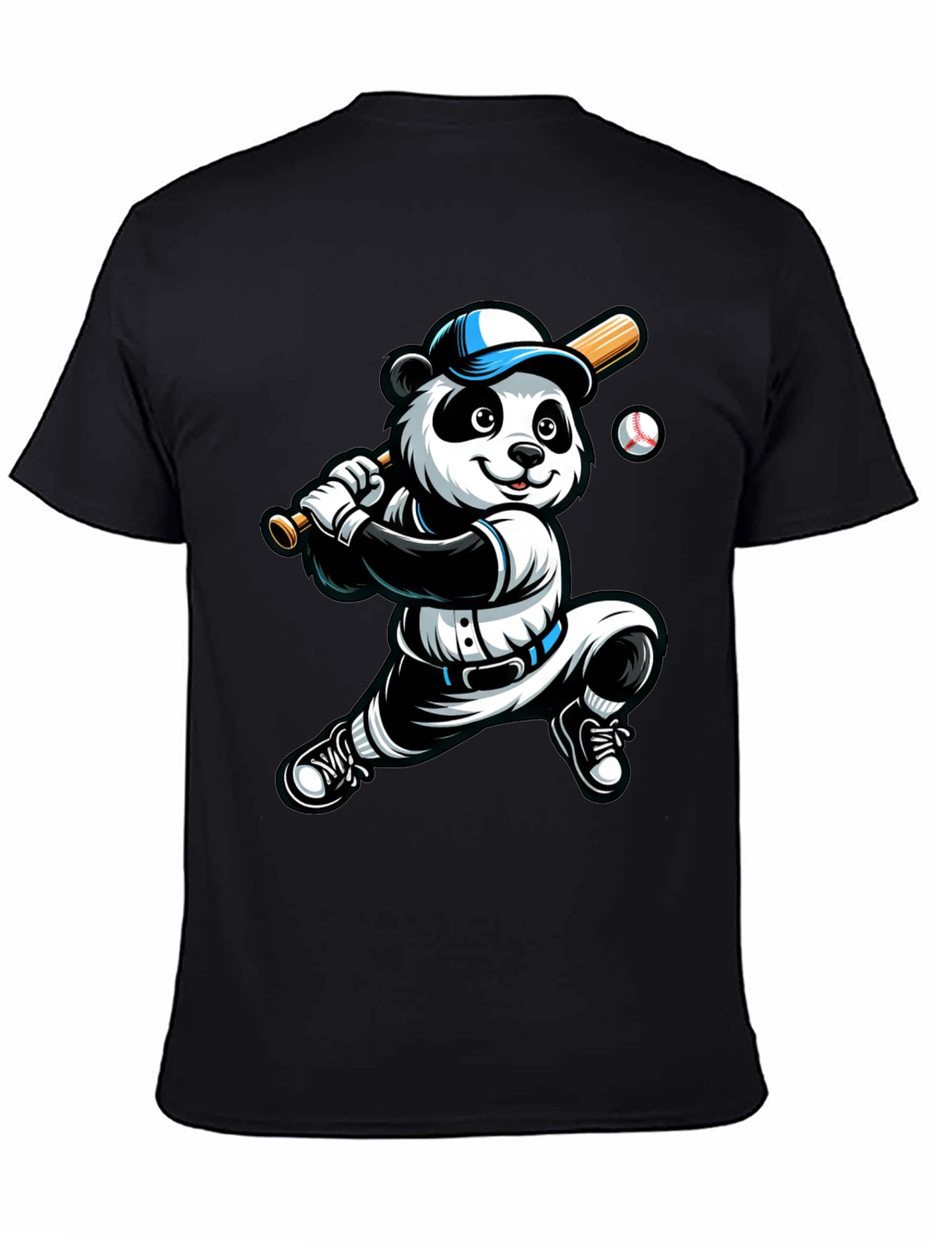 Panda Baseball Player Graphic Tee