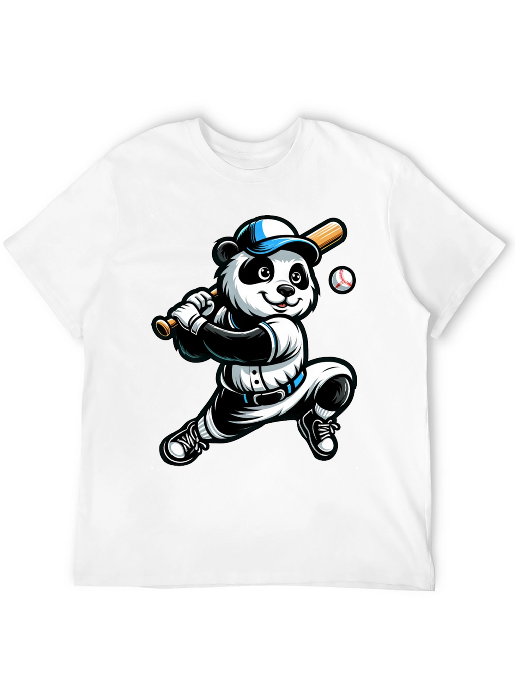 Panda Baseball Player Graphic Tee